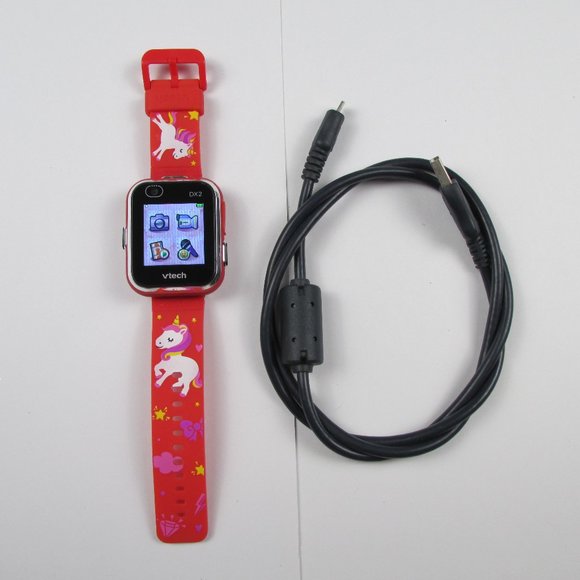 VTech KidiZoom DX2 Kids SmartWatch RARE Red Unicorn Band Working Touch Screen - Picture 6 of 16